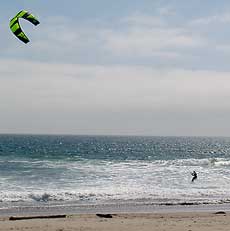 Kite surfing at Waddell Creek