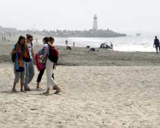 Teens at Seabright Beach, Santa Cruz